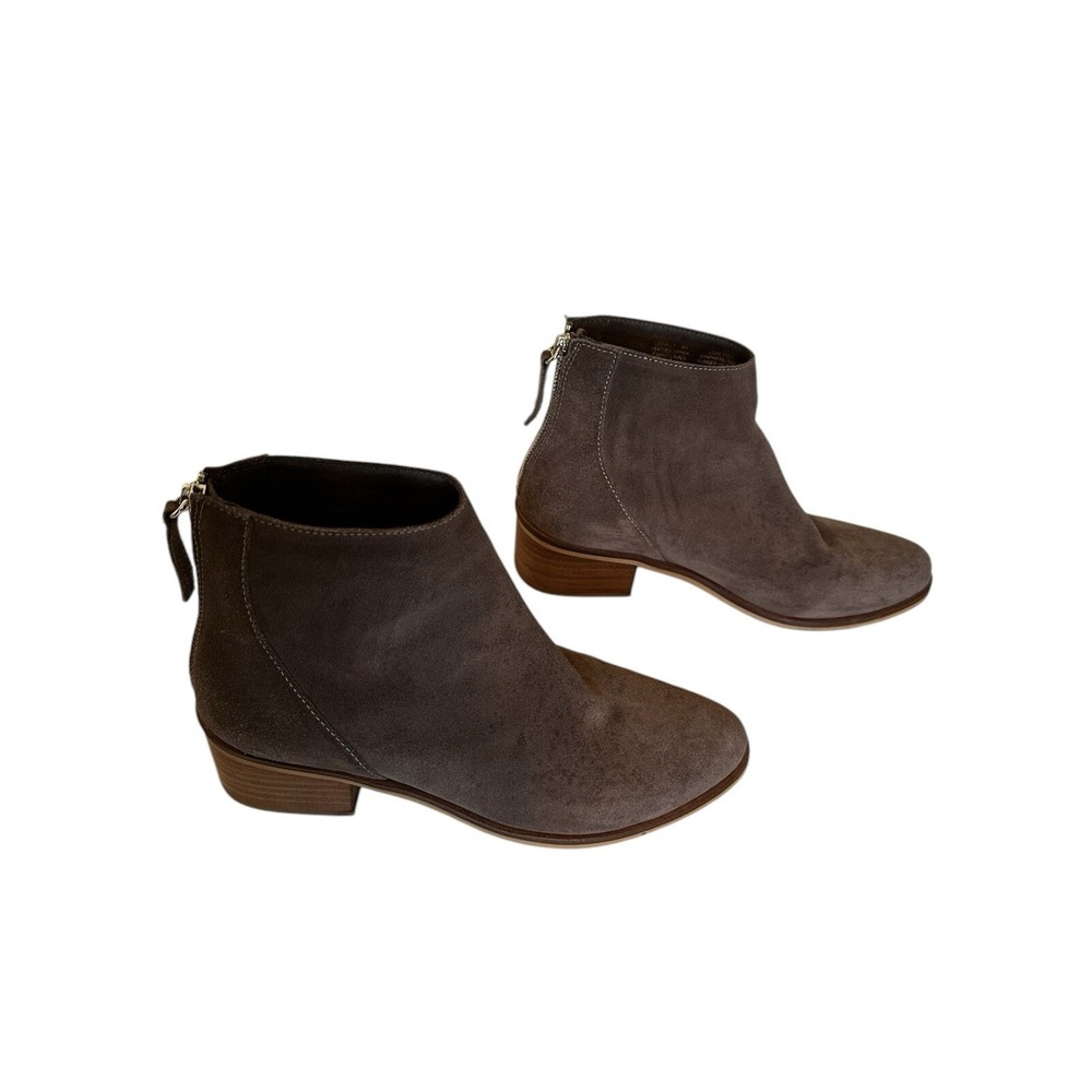 Steve Madden Boots Womens 9 M Legally Back Zip Ankle Bootie Suede Heels